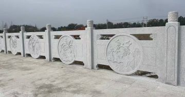 江门芝麻白河道栏杆 石材栏杆