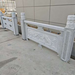 江门芝麻白河道栏杆 石材栏杆