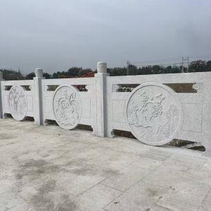 江门芝麻白河道栏杆 石材栏杆