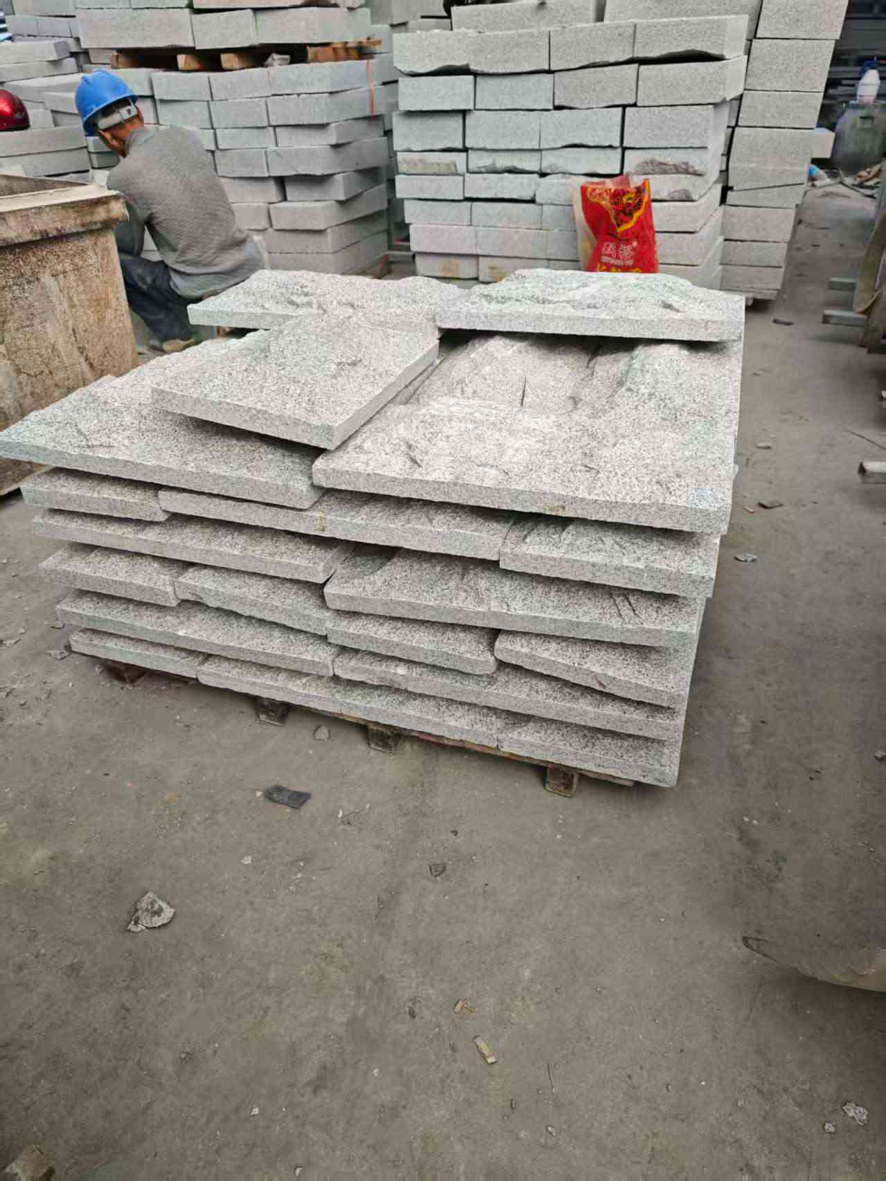 江门芝麻白蘑菇石，自然面