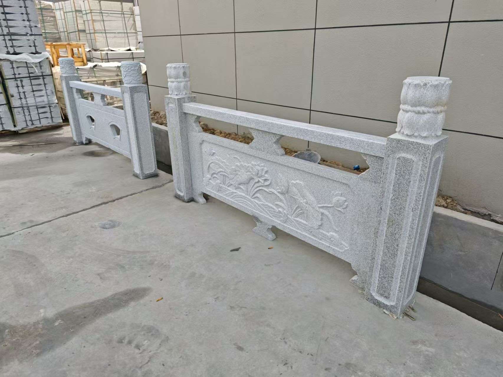 江门芝麻白河道栏杆 石材栏杆