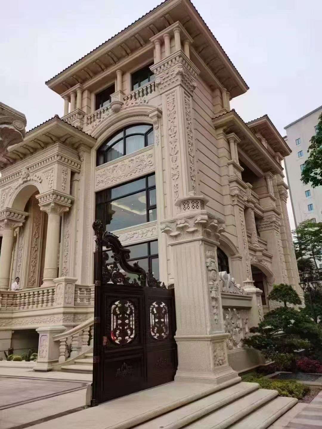 江门黄金麻别墅外墙异形定制