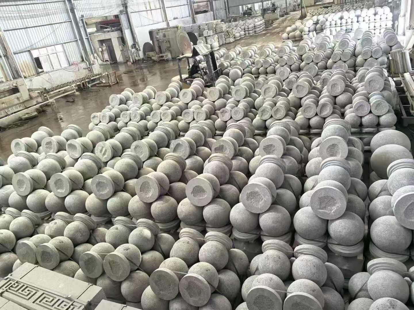 江门芝麻白圆球 石球 挡车球